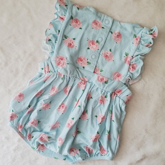 Angel Dear Petite Rose Ruffle Sunsuit - Picture 8 of 11
